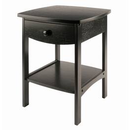 Winsome Wood - Claire Curved Accent Table, Nightstand - Black