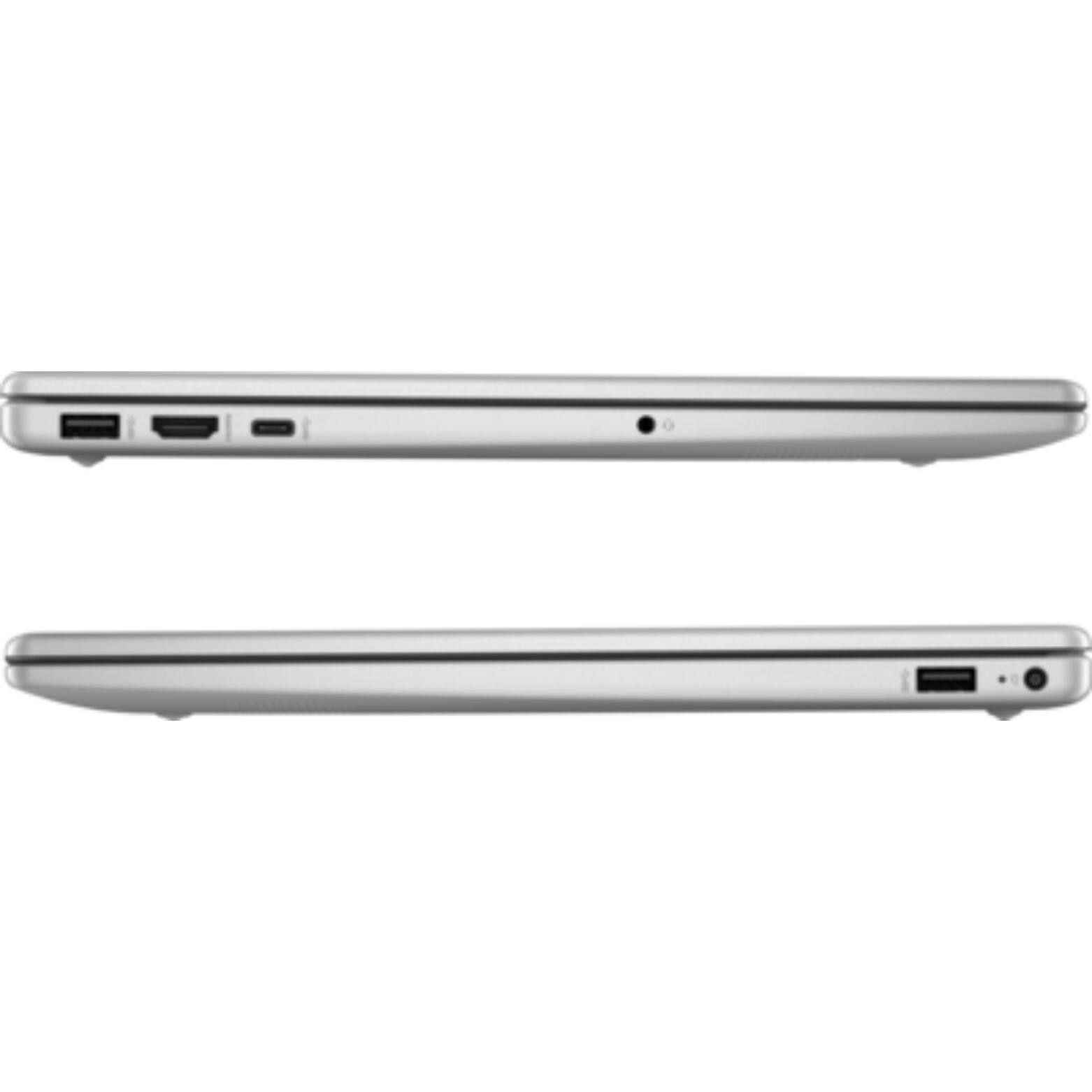 Alt View 4. HP - 15-fc0353nr 15.6" Touchscreen AMD Ryzen 3 7320U 2.4 GHz 8 GB 256 GB SSD AMD Radeon Graphics Windows 11 Home Laptop - Silver.