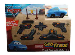 Fisher Price - Geotrax Cars Track Pack with SALLY - Includes two 6 inch straights, one 3 inch straight, two 6 inch curves & more - Multi