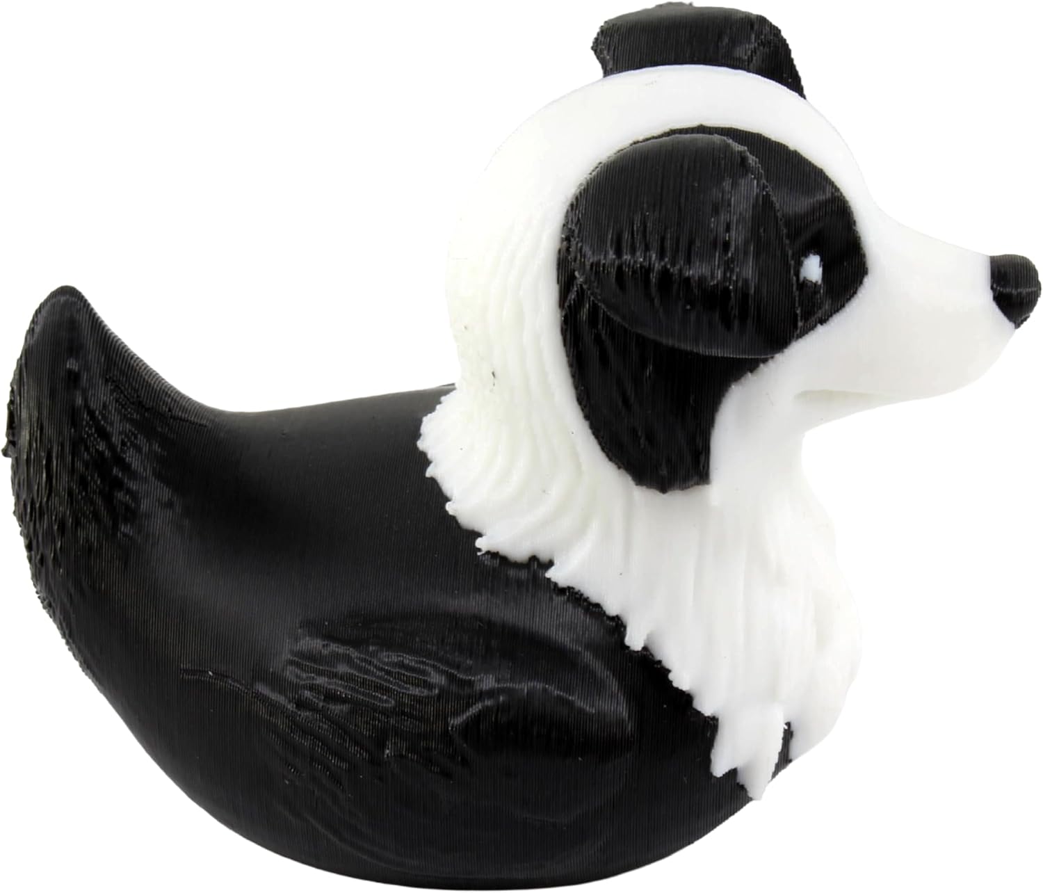 Left. JuzToys - Border Collie Duck Figurine, 4x4 Ducking, Fun Car Dashboard Accessory, Unique Dog Gifts, Ducks for Cars by PowerTRC - Black|White.