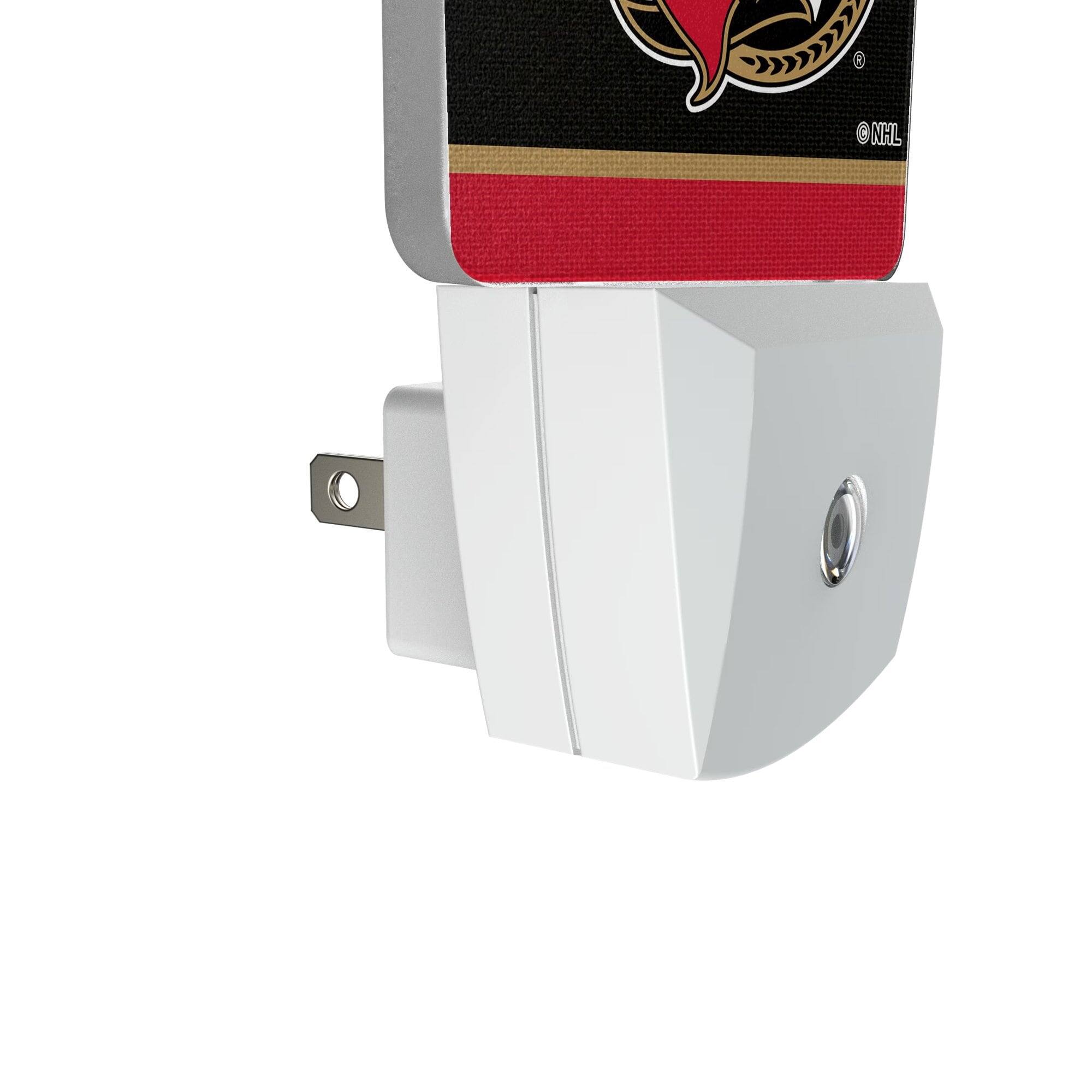 Alt View 2. Keyscaper - Ottawa Senators Stripe Design Nightlight 2-Pack - Multicolor.