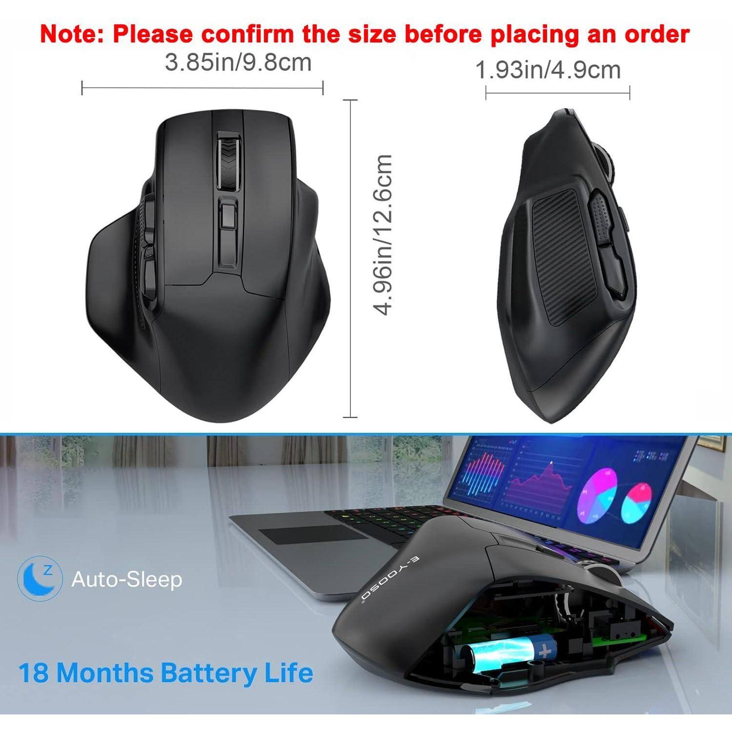 Note: Please confirm the size before placing an order

3.85in/9.8cm  
1.93in/4.9cm  
4.96in/12.6cm

Auto-Sleep

18 Months Battery Life