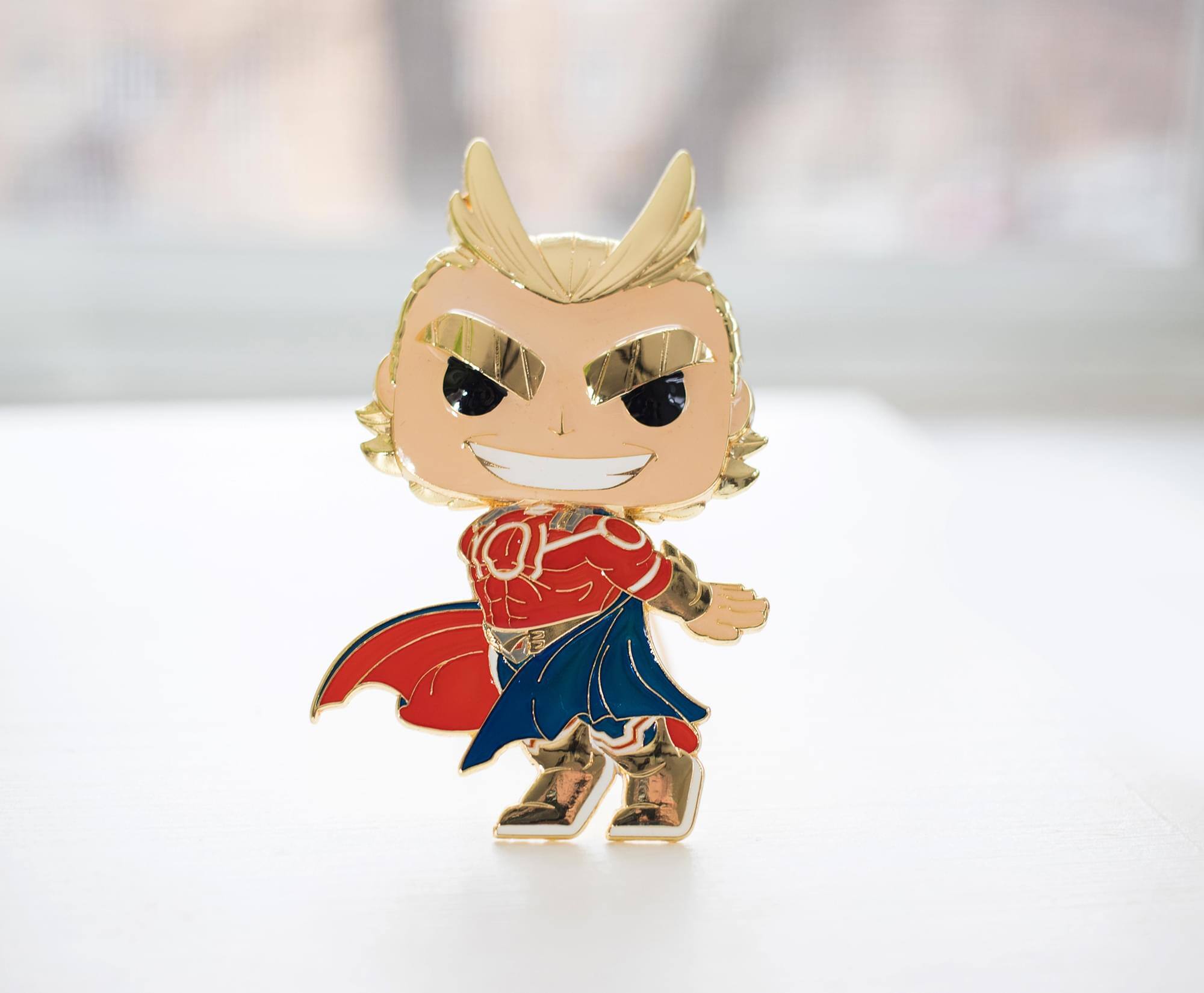 Alt View 3. Funko - My Hero Academia 3-Inch Funko POP Pin | All Might Chase - Red.