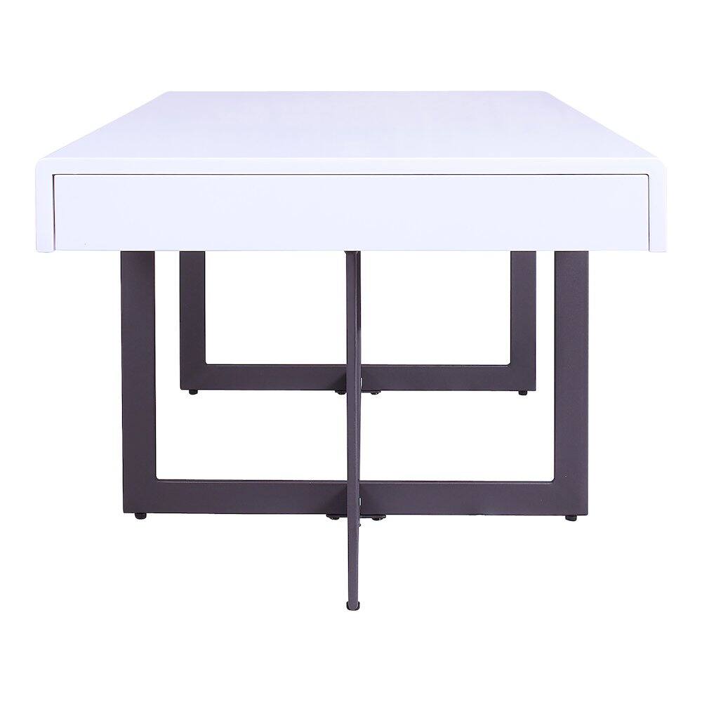 Alt View 2. Furniture of America - Vasket Contemporary Metal 2-Drawer Coffee Table - White.