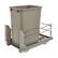 Front. Rev-A-Shelf - Rev-A-Shelf Pullout Kitchen Trash Can 35 qt. with Soft-close, 53WC-1535SCDM-112 - Champagne.
