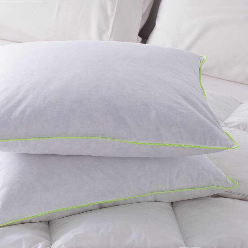 Alt View 2. KASENTEX - KASENTEX – Set of 2 Down and Feather Pillow – Cotton Blend Cover – White - White.