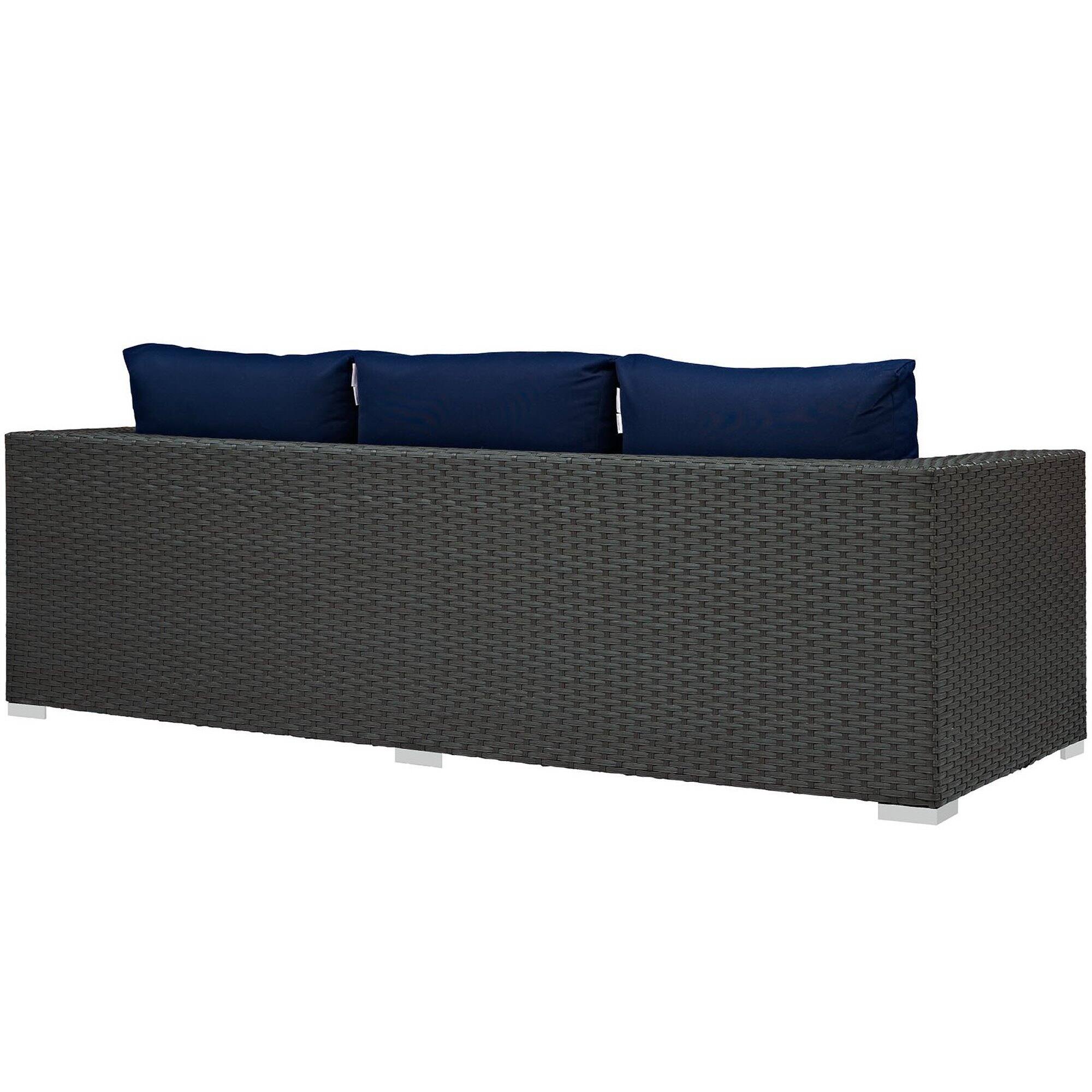 Back. Modway - Sojourn Outdoor Patio Sunbrella® Sofa by Modway - Canvas Navy.