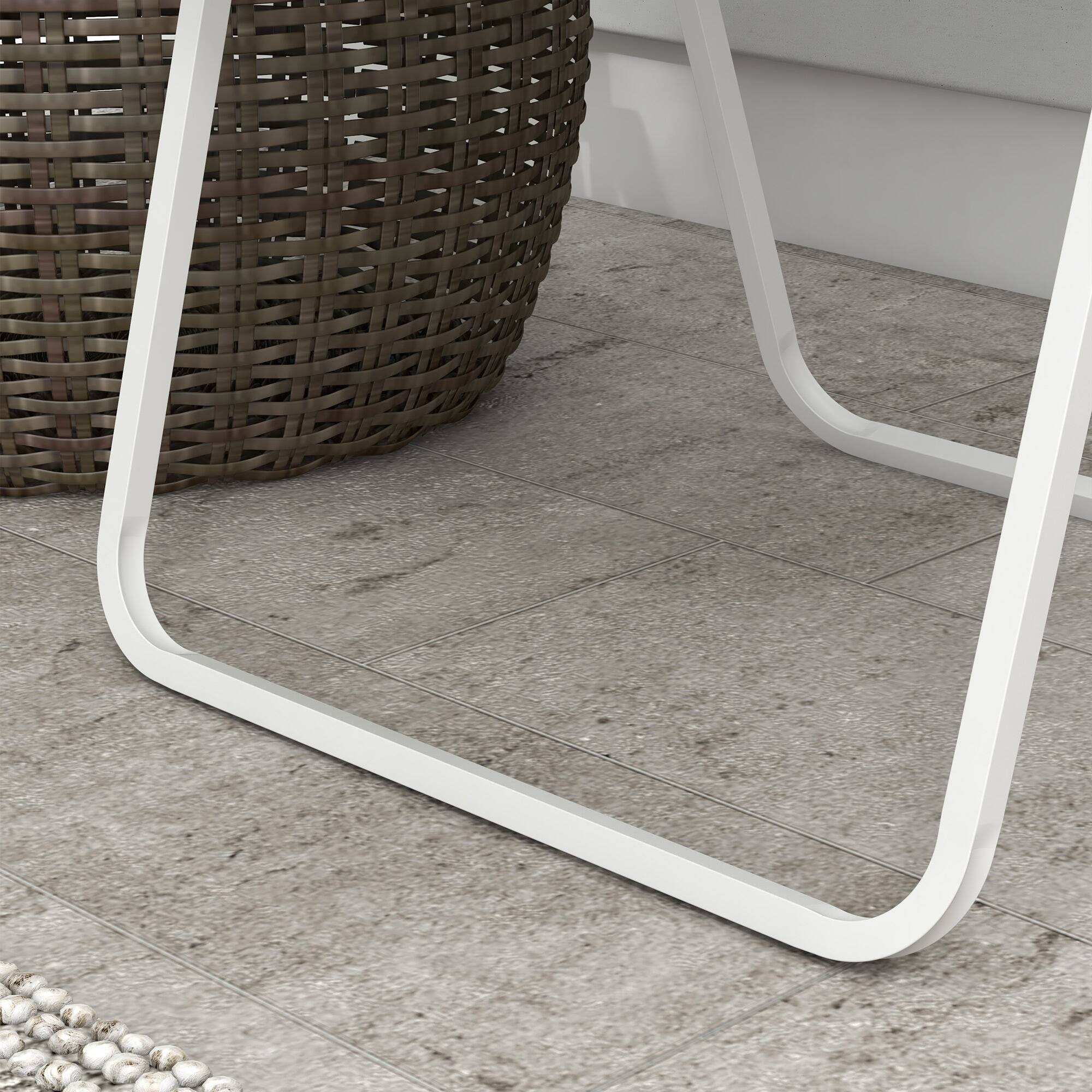 Alt View 8. Outsunny - Set of 4 Patio Folding Chairs, Classic Outdoor Camping Chairs, Portable Lawn Chair Set for Camping, Garden, Pool, Beach - Blue.