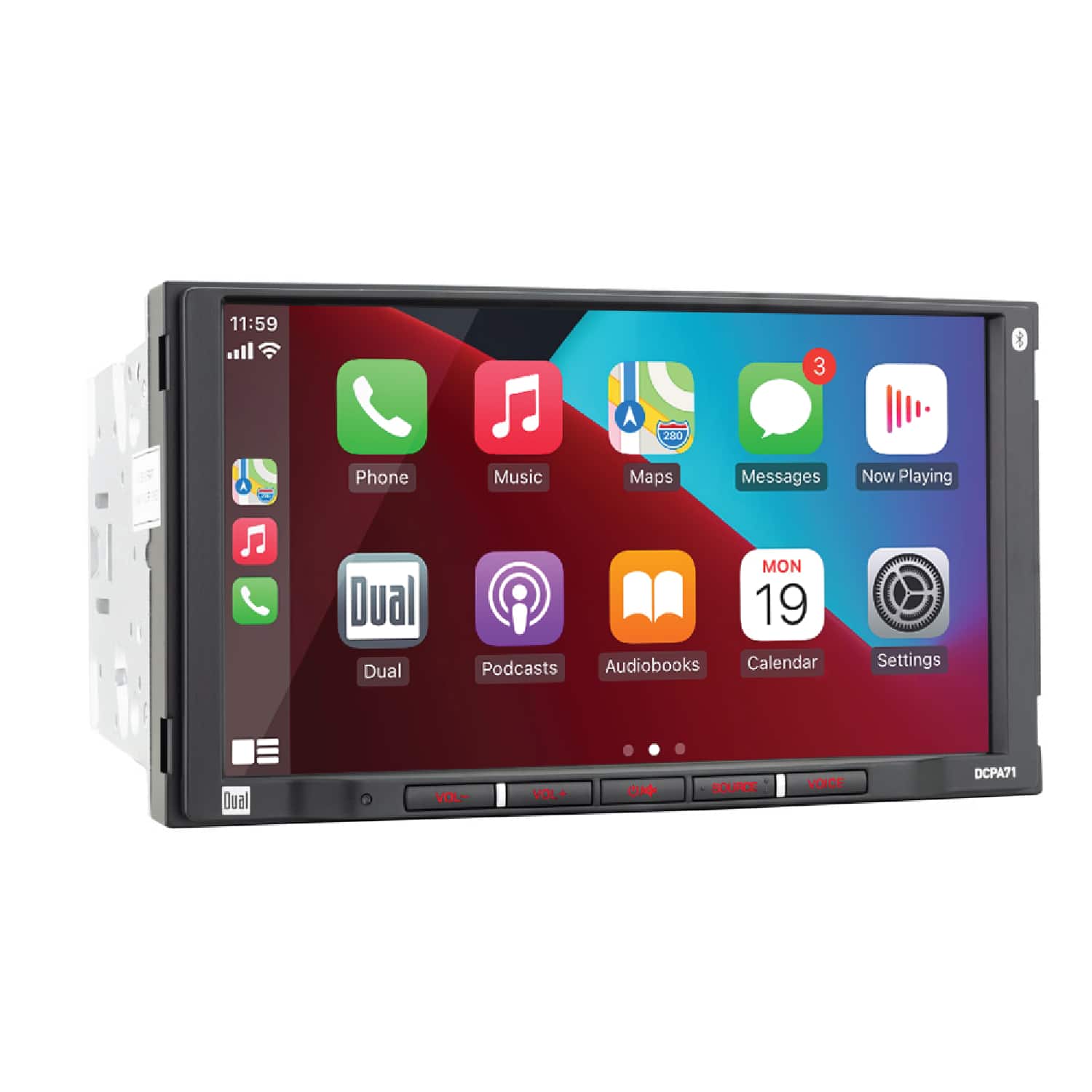 Dual - 7" Double DIN Touchscreen Car Stereo | CarPlay & Android Auto | Bluetooth | Backup Camera Input - Black
