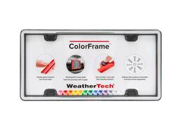 WeatherTech - ColorFrame | License Plate Frame with Multi-Flex Gasket and Stainless Steel Hardware - Chrome / Black