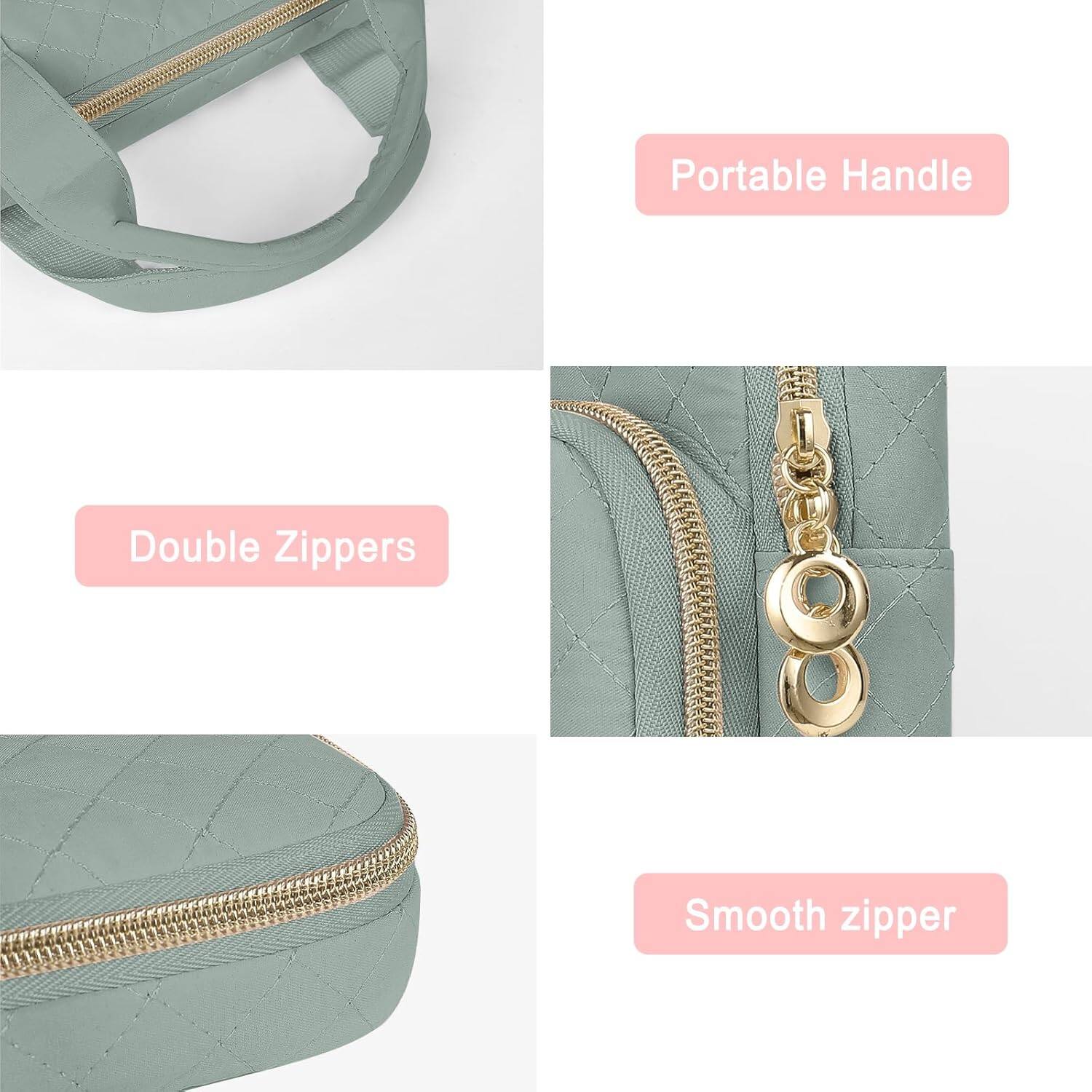 - Portable Handle
- Double Zippers
- Smooth zipper