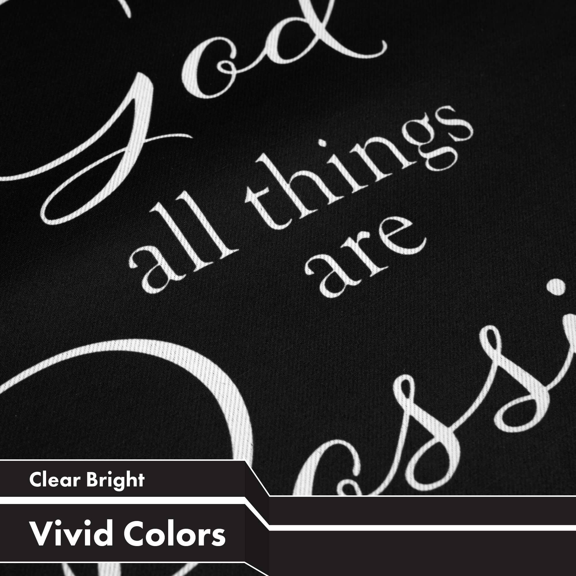 God of all things are  
Clear Bright  
Vivid Colors