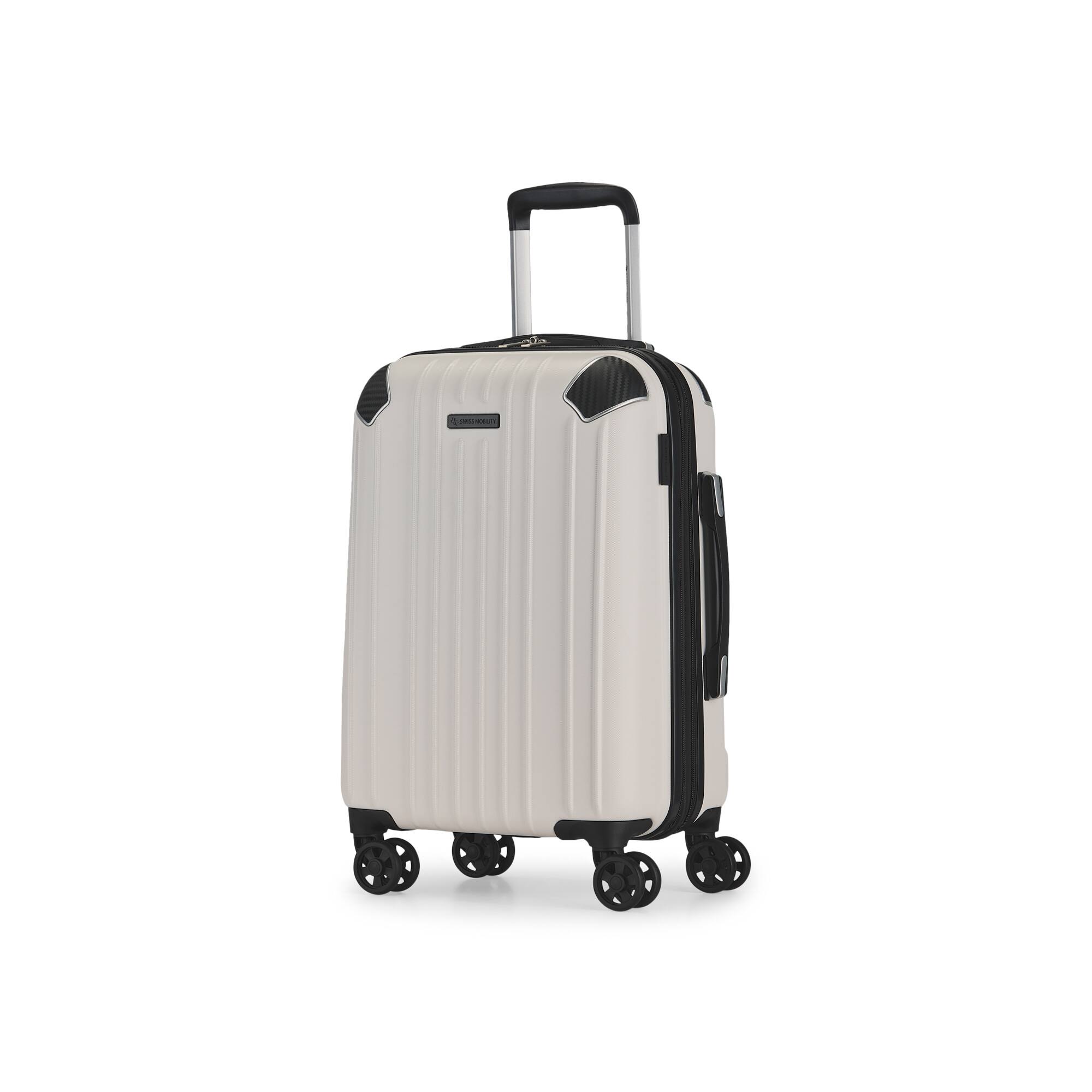 Angle. Swiss Mobility - Swiss Mobility PVG 3 piece Hardside Luggage set - ALABASTER.