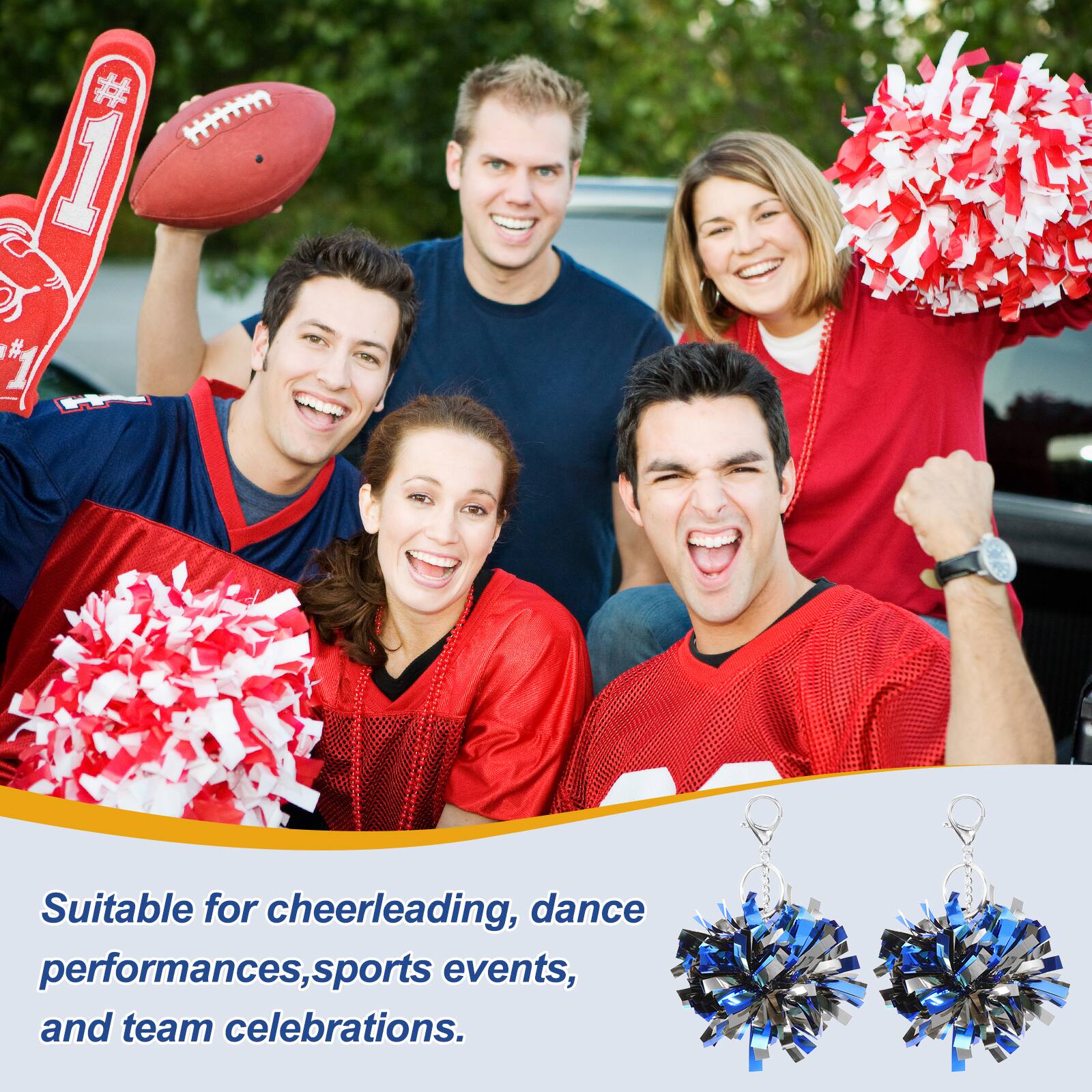 Suitable for cheerleading, dance performances, sports events, and team celebrations.