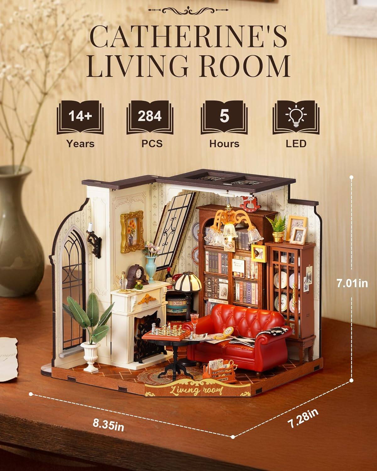 CATHERINE'S LIVING ROOM  
14+ Years  
284 PCS  
5 Hours  
LED  

7.01in  
8.35in  
7.28in