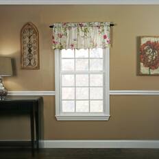 Front. Ellis Curtain - Ellis Curtain Balmoral High Quality Room Darkening Solid Color floral print fabric Window Valance - 48 x15" Lilac - Lilac.
