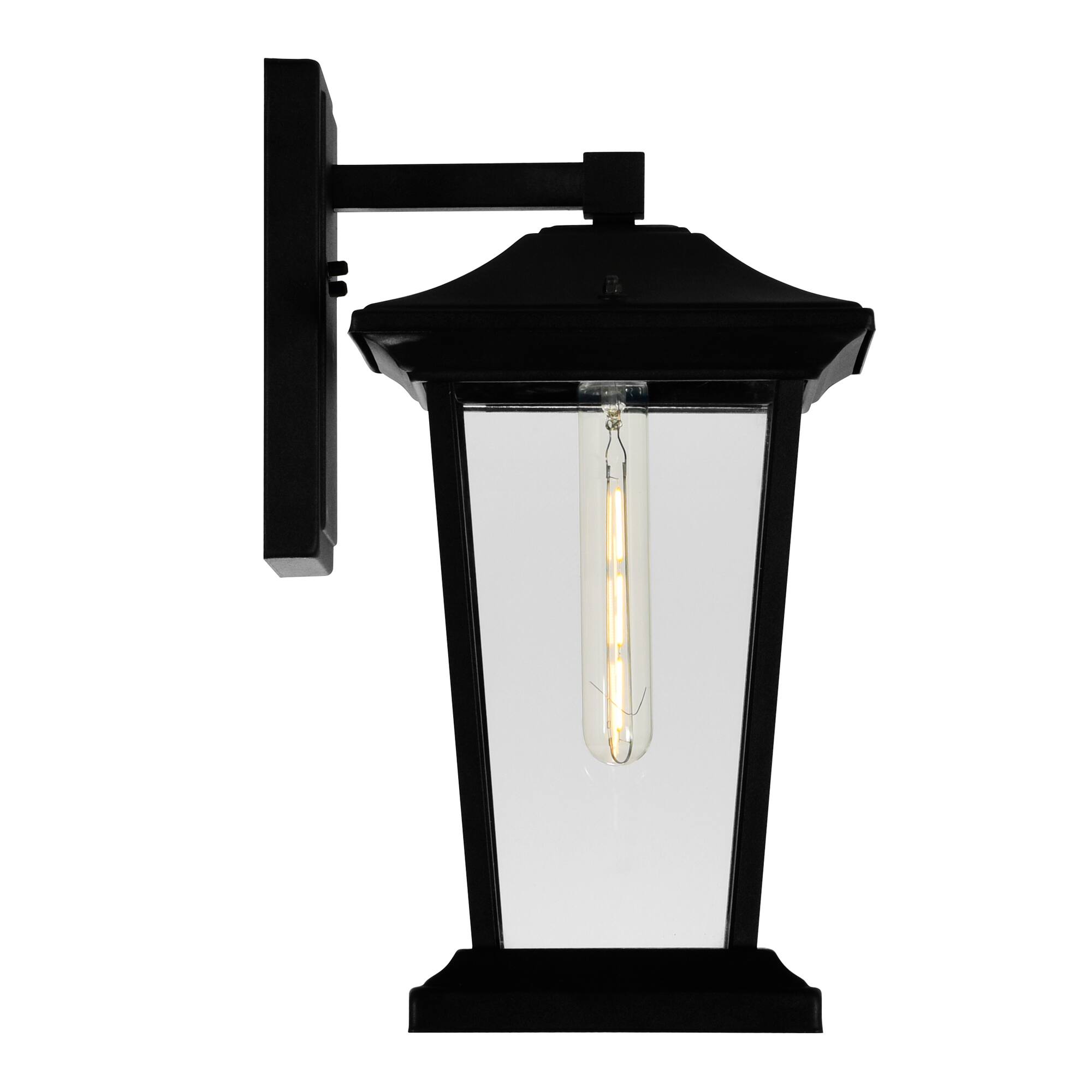 Angle. CWI Lighting - Leawood 1 Light Black Outdoor Wall Light - Black.