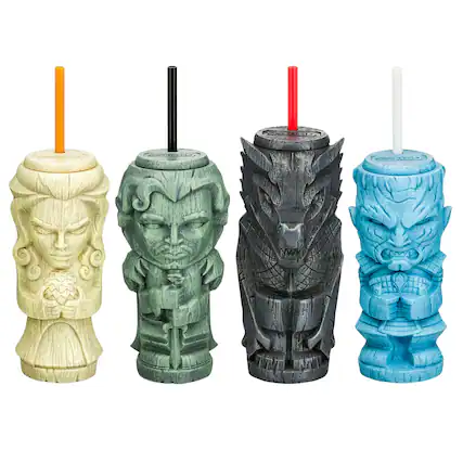 Front. Game of Thrones - Geeki Tikis Game of Thrones Plastic Tumbler Set of 12 - Multicolored.