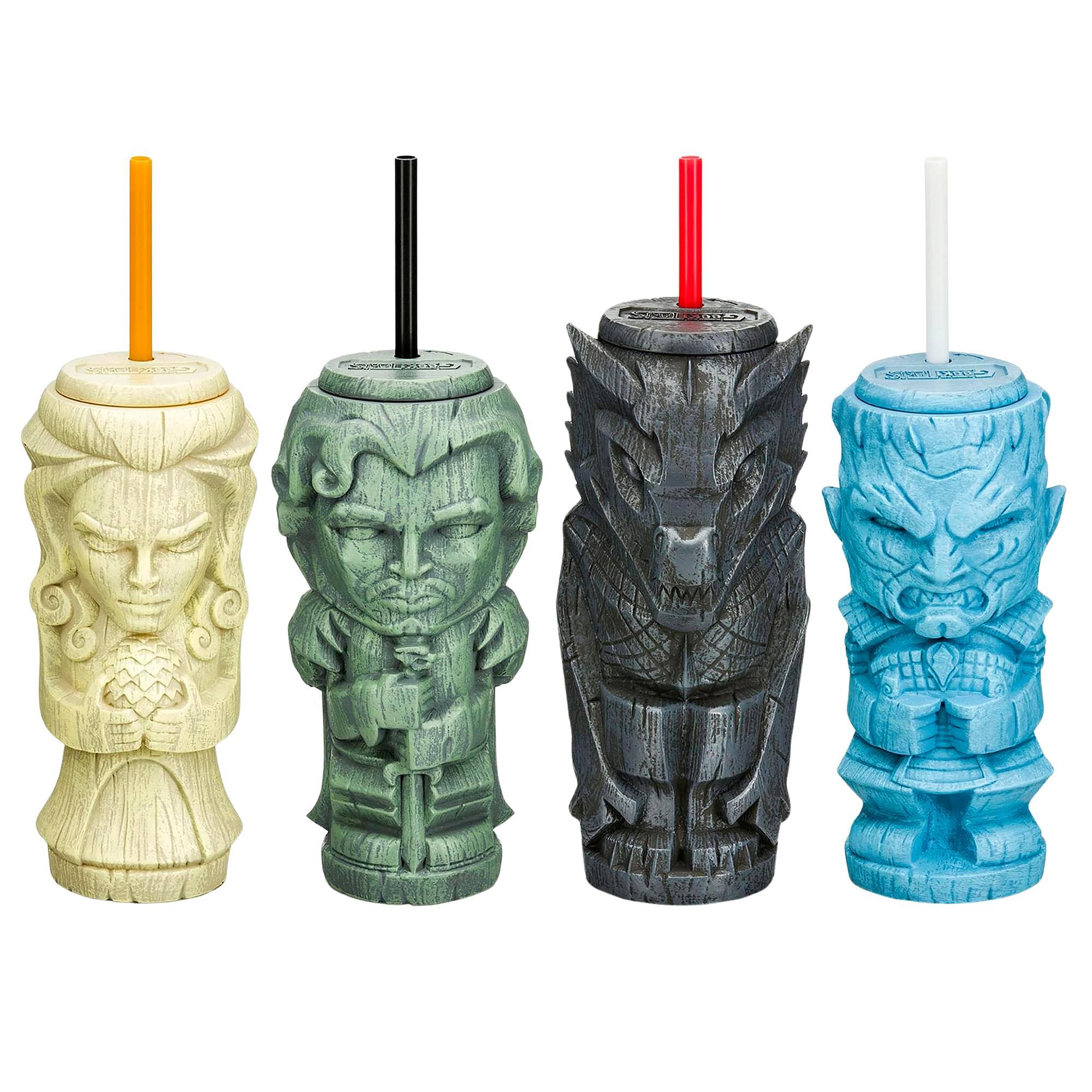 Front. Game of Thrones - Geeki Tikis Game of Thrones Plastic Tumbler Set of 12 - Multicolored.