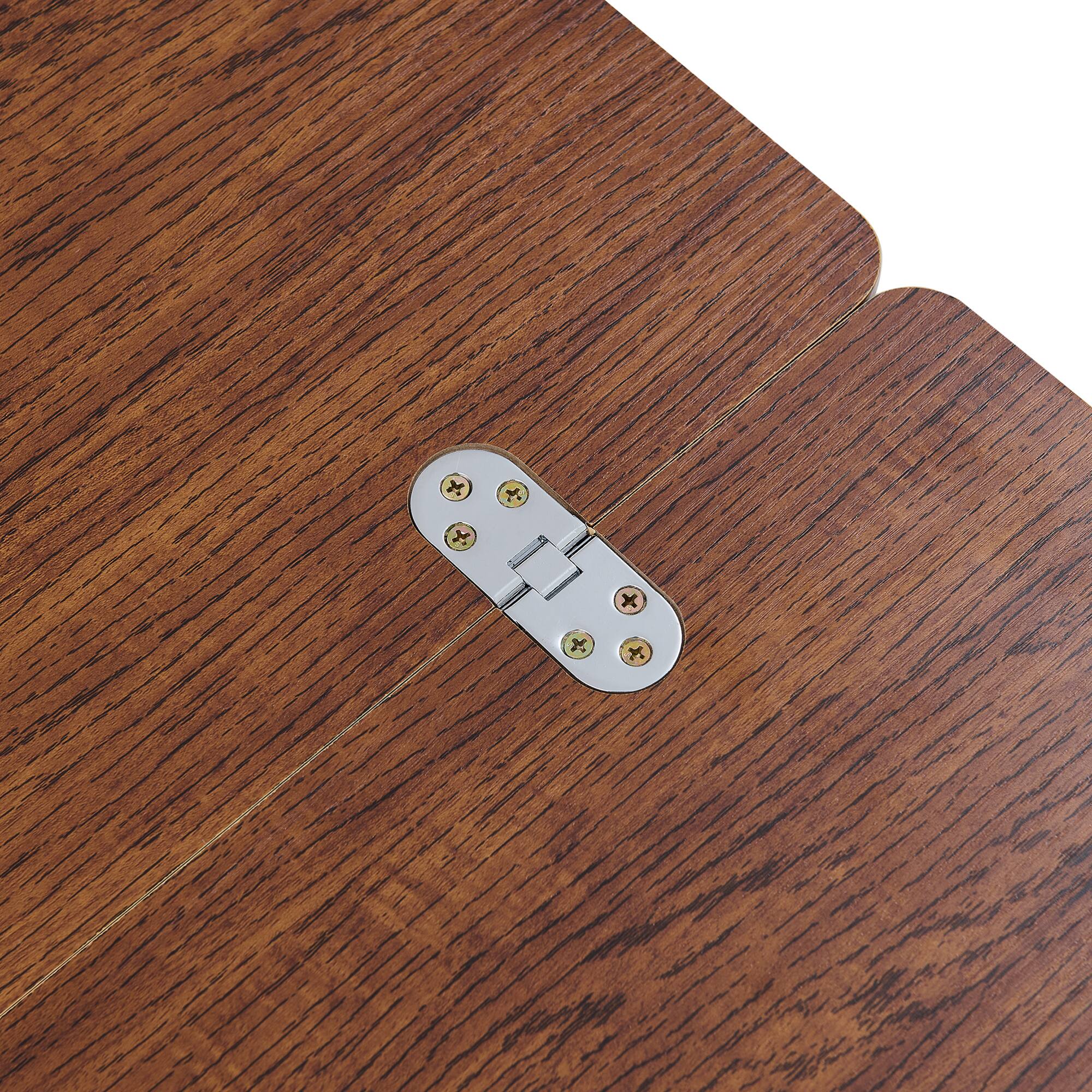 Alt View 8. GOODSILO - Modern Multi-Function Coffee Table with Foldable Top and Multi-Tier Storage - Black+Walnut.