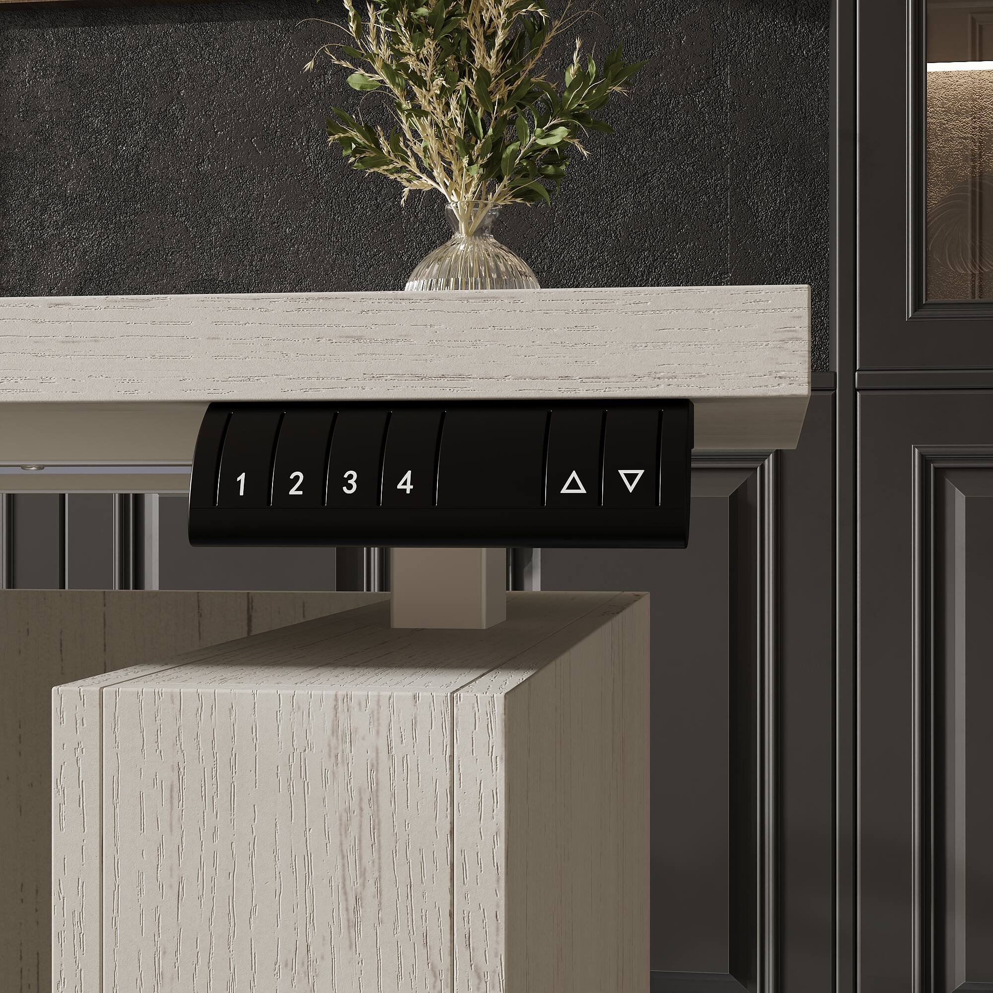 Alt View 7. Famapy - L-Shaped Electric Standing Desk with 4 Memory Presets–63" Dual-Surface Workstation for Home Office, Gaming - White.