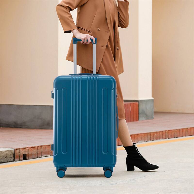 Alt View 4. HTUTWOO - ABS Spinner Wheel Luggage Sets - 20"/24"/28" 3 Pcs Carry On Suitcase, Matching Color, TSA Combination Lock - Dark Blue.