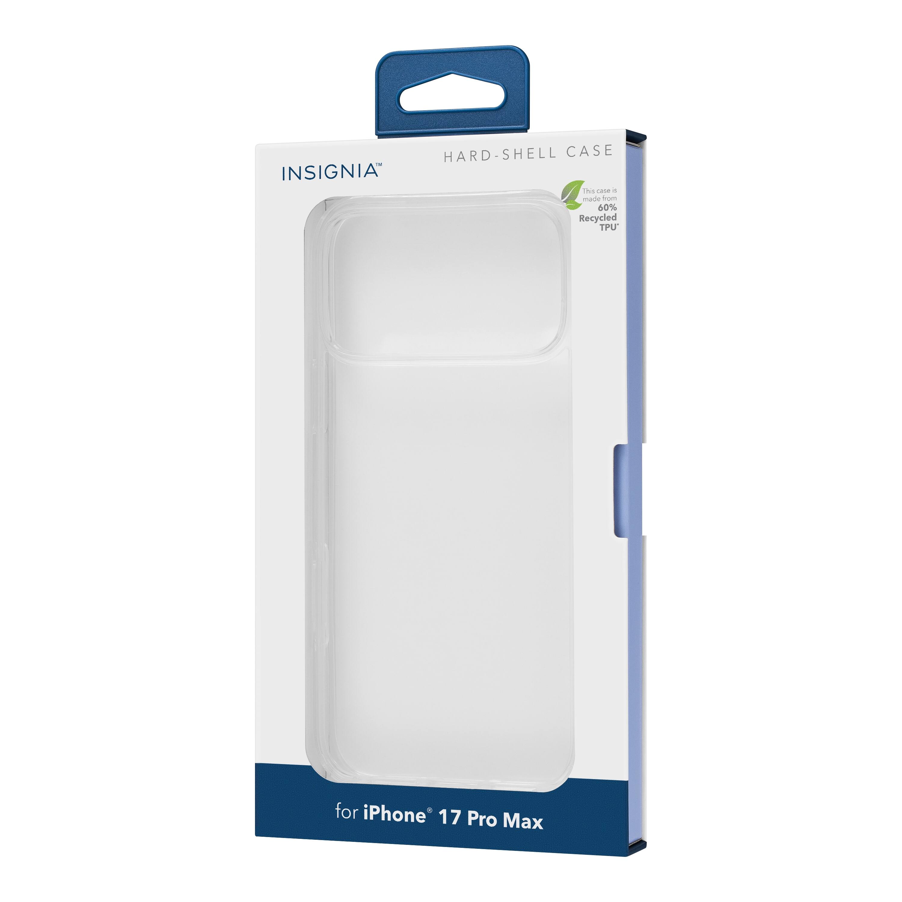 HARD-SHELL CASE  
INSIGNIA™  
This case is made from 60% Recycled TPU  
for iPhone® 17 Pro Max