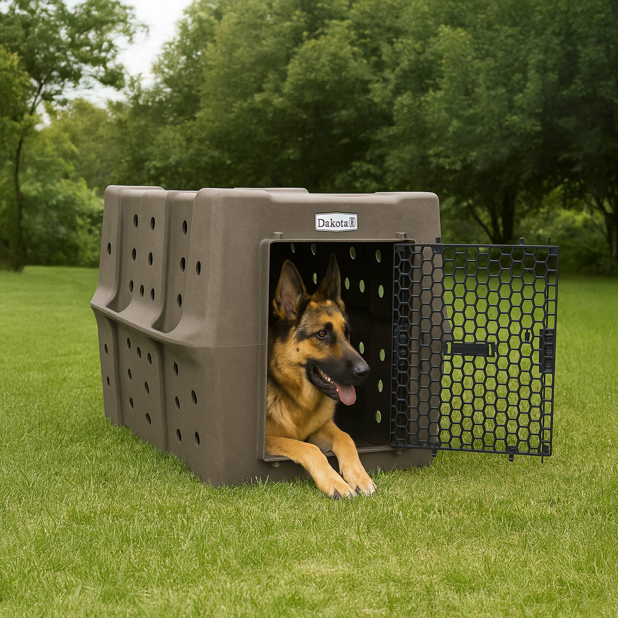 Alt View 2. Dakota 283 - Dakota 283 Canine Rough and Tough Economy Pet Kennel, Large, Coyote Granite.