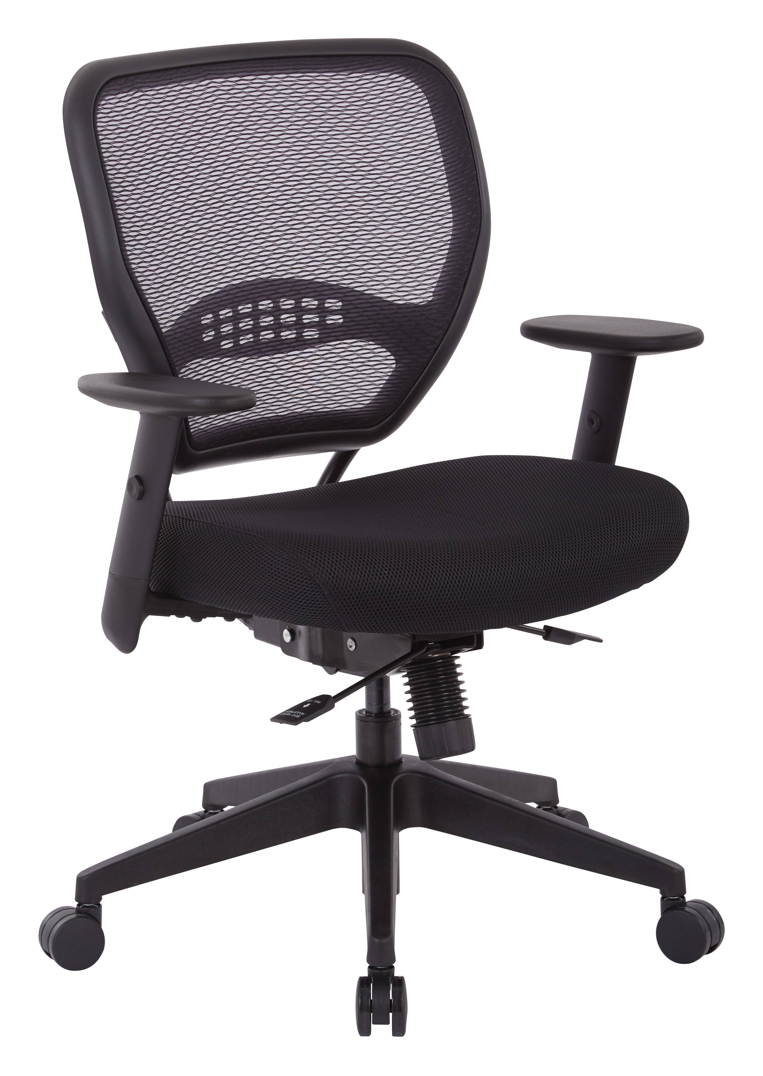 Angle. Office Star Products - Air Grid® and Mesh Office Chair - Black.