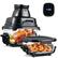 Front. Costway - Costway 6-in-1 Portable Glass Air Fryer, 4.4QT & 1.8QT Dual Glass Containers with Lids - Black.