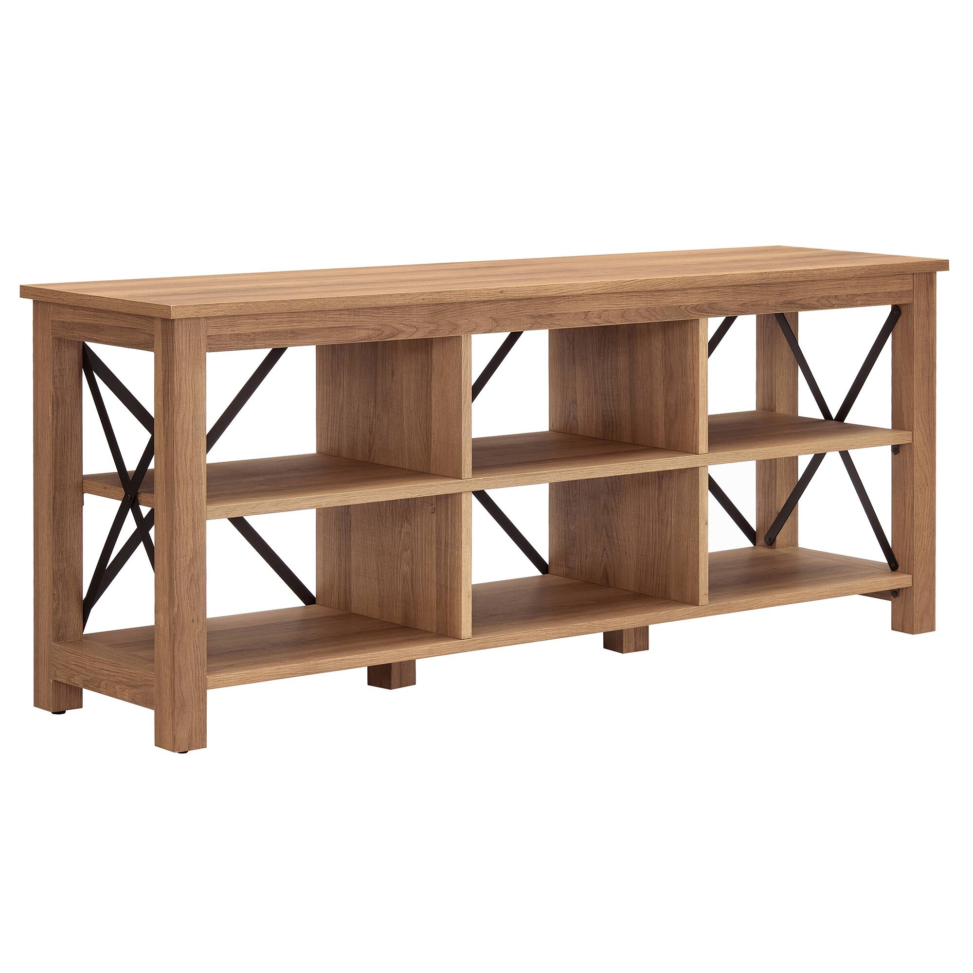 Angle. Camden&Wells - Sawyer TV Stand for TVs up to 65" - Golden Brown.