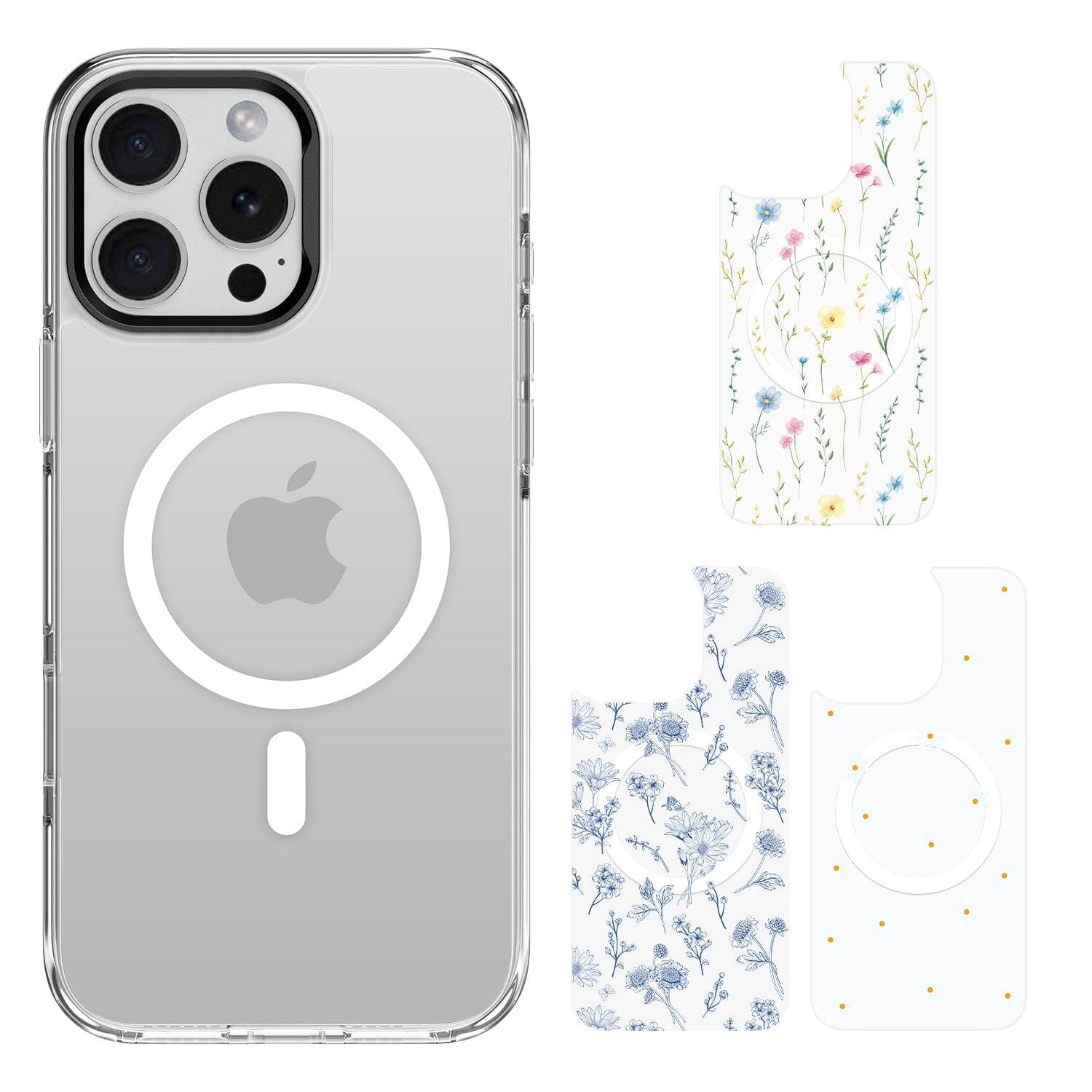 Alt View 2. SaharaCase - Inspire Series Case with Swappable Floral Design - iPhone 16 Pro - Floral - Floral.