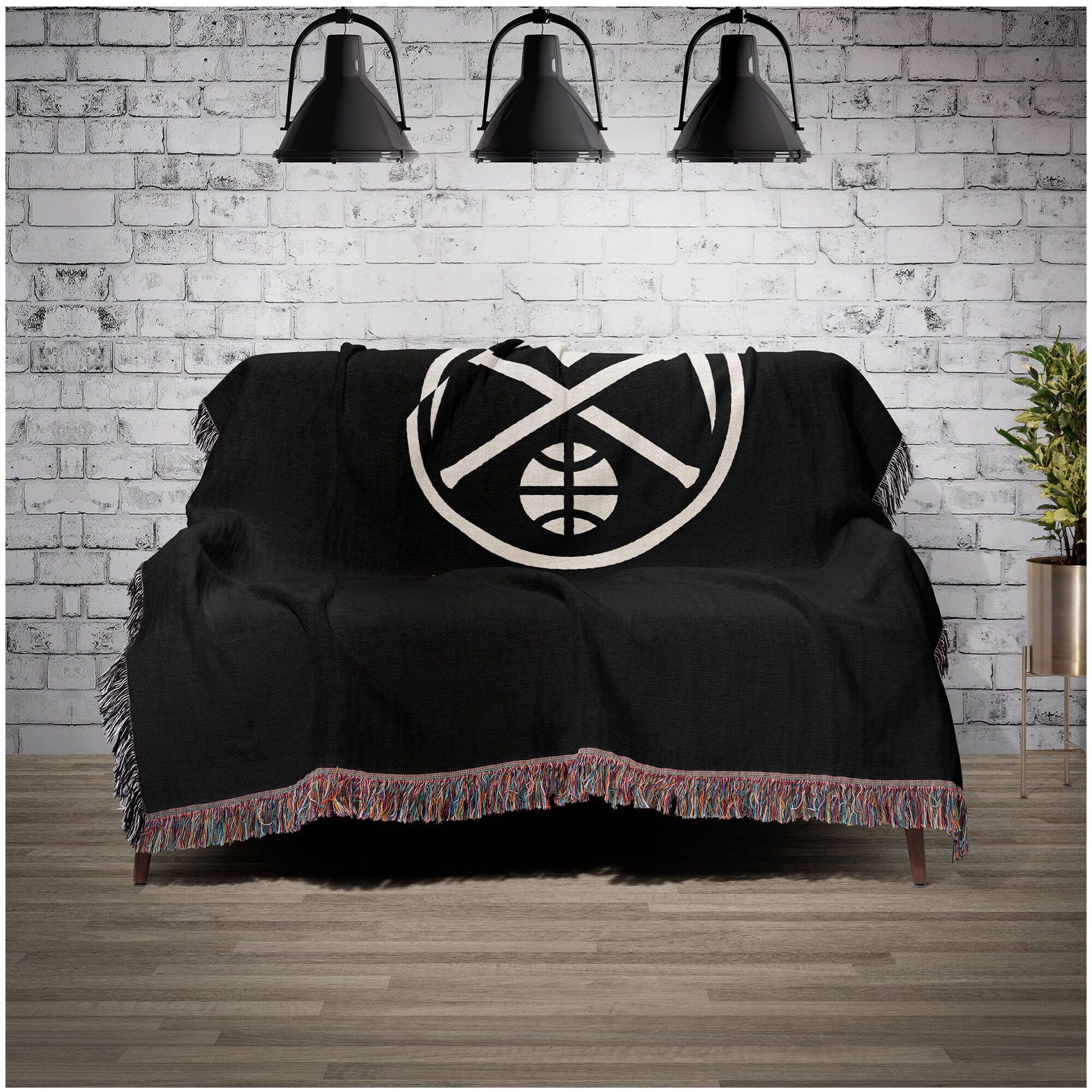 Alt View 1. Chad & Jake - Denver Nuggets Woven Blanket - Black.
