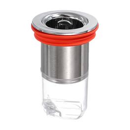 Unique Bargains - 3" Odor Proof Floor Drain, Floor Drain Shower Plug Drain Backflow Preventer for Pipes Tubes Bathroom/Kitchen - Red Silver/Transparent