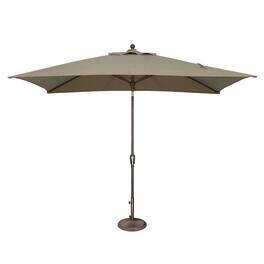 Mondawe - 6.6' x 10' Rectangle Patio Umbrella Push Button Tilt Bronze Frame - Taupe