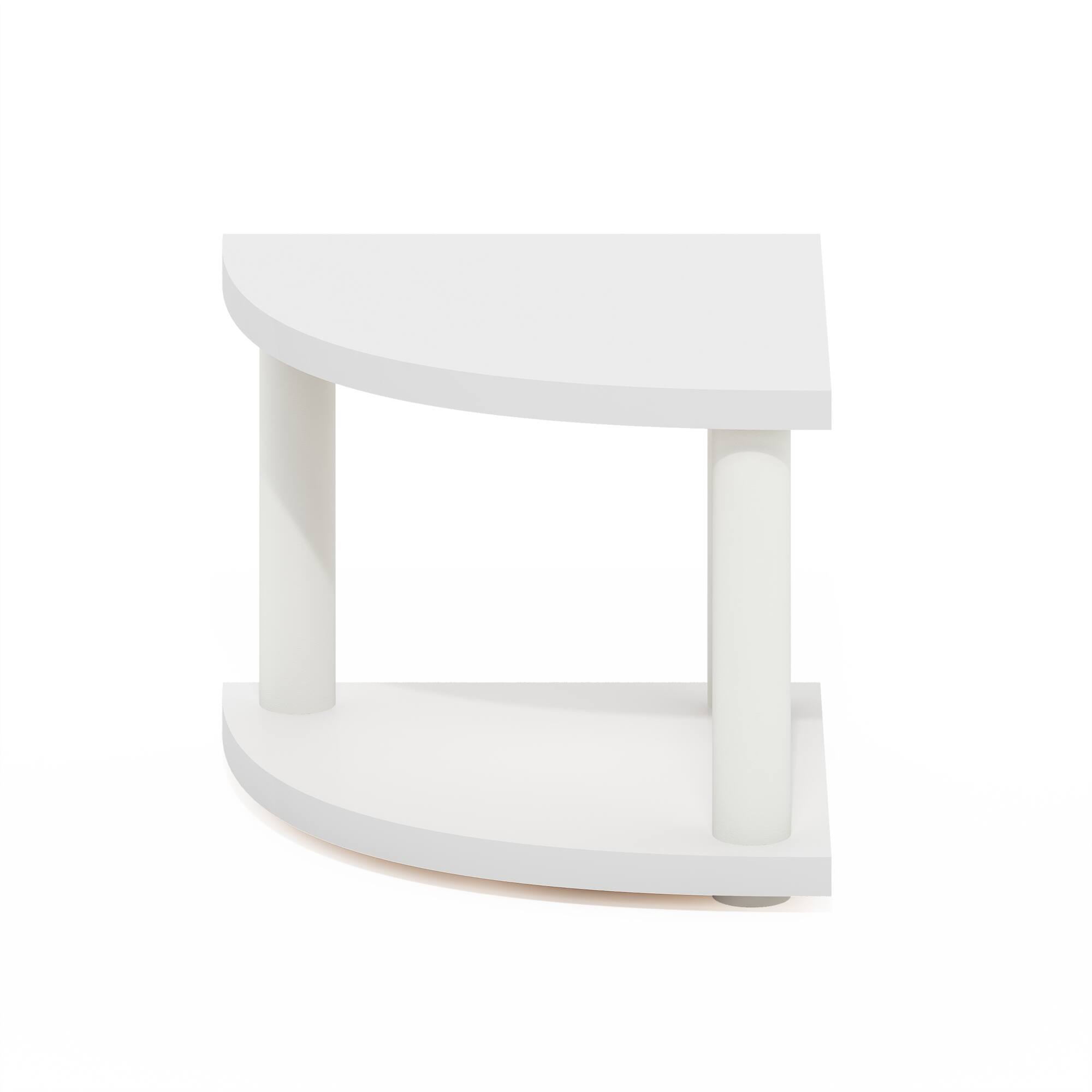 Alt View 2. Furinno - Turn-N-Tube 2-Tier Corner Countertop Organizer Shelf - White/White.