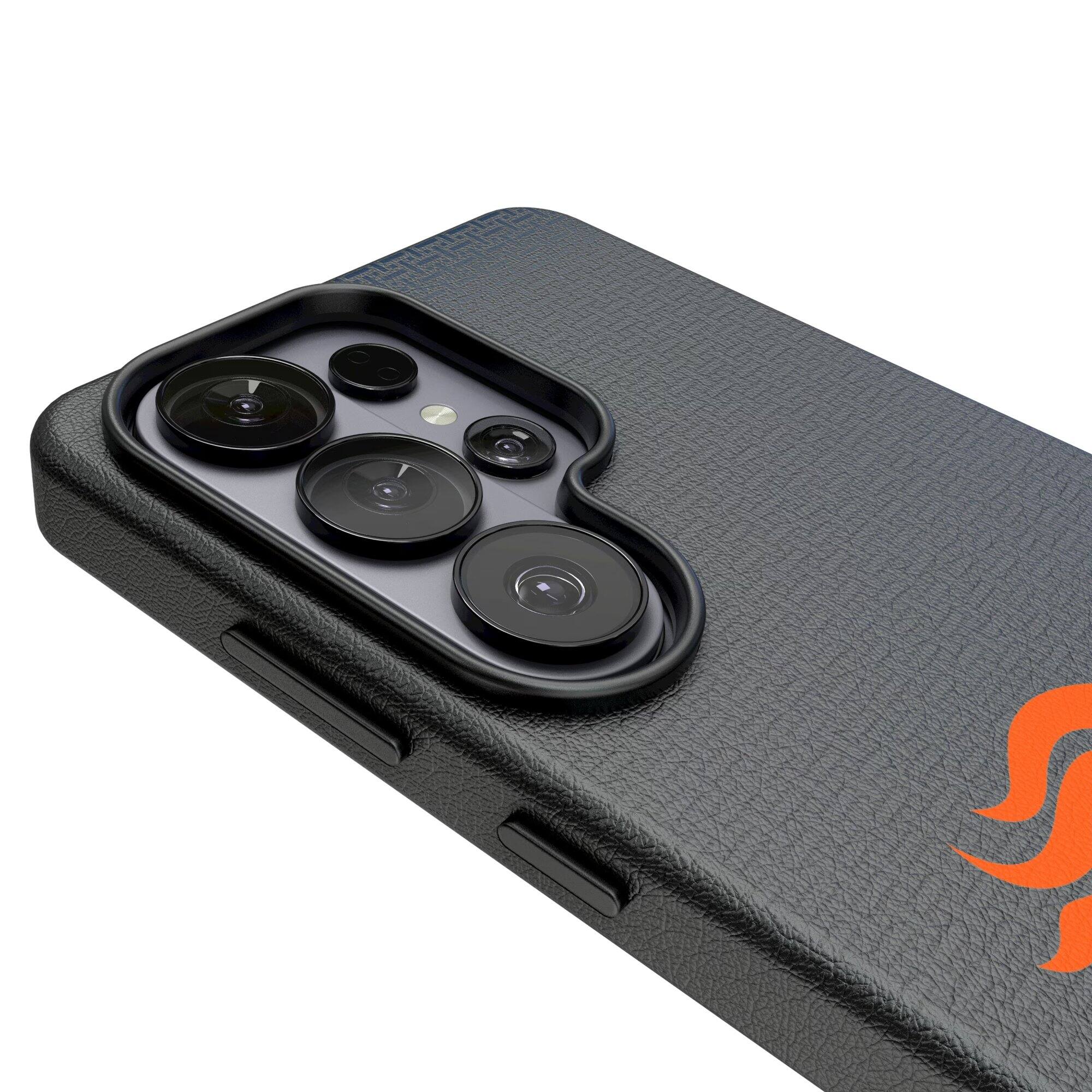 Alt View 2. Keyscaper - Linen Galaxy Magnetic Bump Case - S26 Plus - Black.