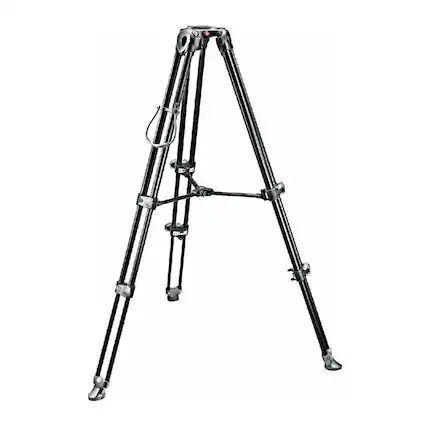 Front. Manfrotto - Manfrotto MVT502AM Video Tripod with Telescopic Twin Legs (Black).