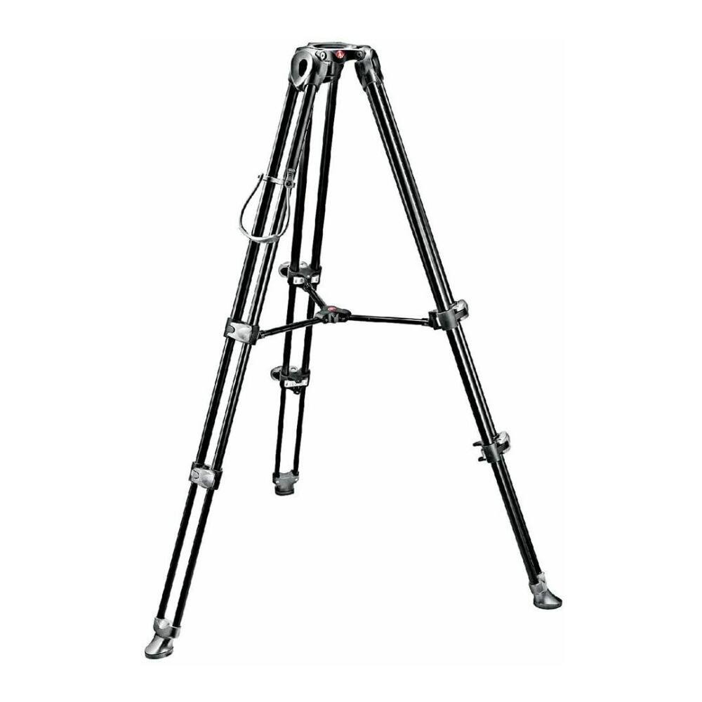 Front. Manfrotto - Manfrotto MVT502AM Video Tripod with Telescopic Twin Legs (Black).