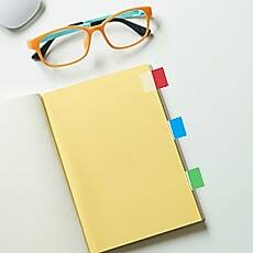 Alt View 4. Redi-Tag - Page Markers, Assorted Colors, 1" Wide, 500/Pack - Blue, Green, Purple, Red, Yellow.