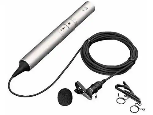 Front. Sony - Sony ECM-77B Miniature Omnidirectional Lavalier Microphone - Microphones.