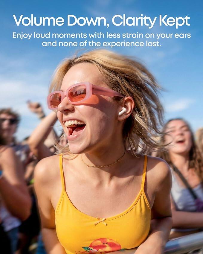Volume Down, Clarity Kept  
Enjoy loud moments with less strain on your ears and none of the experience lost.