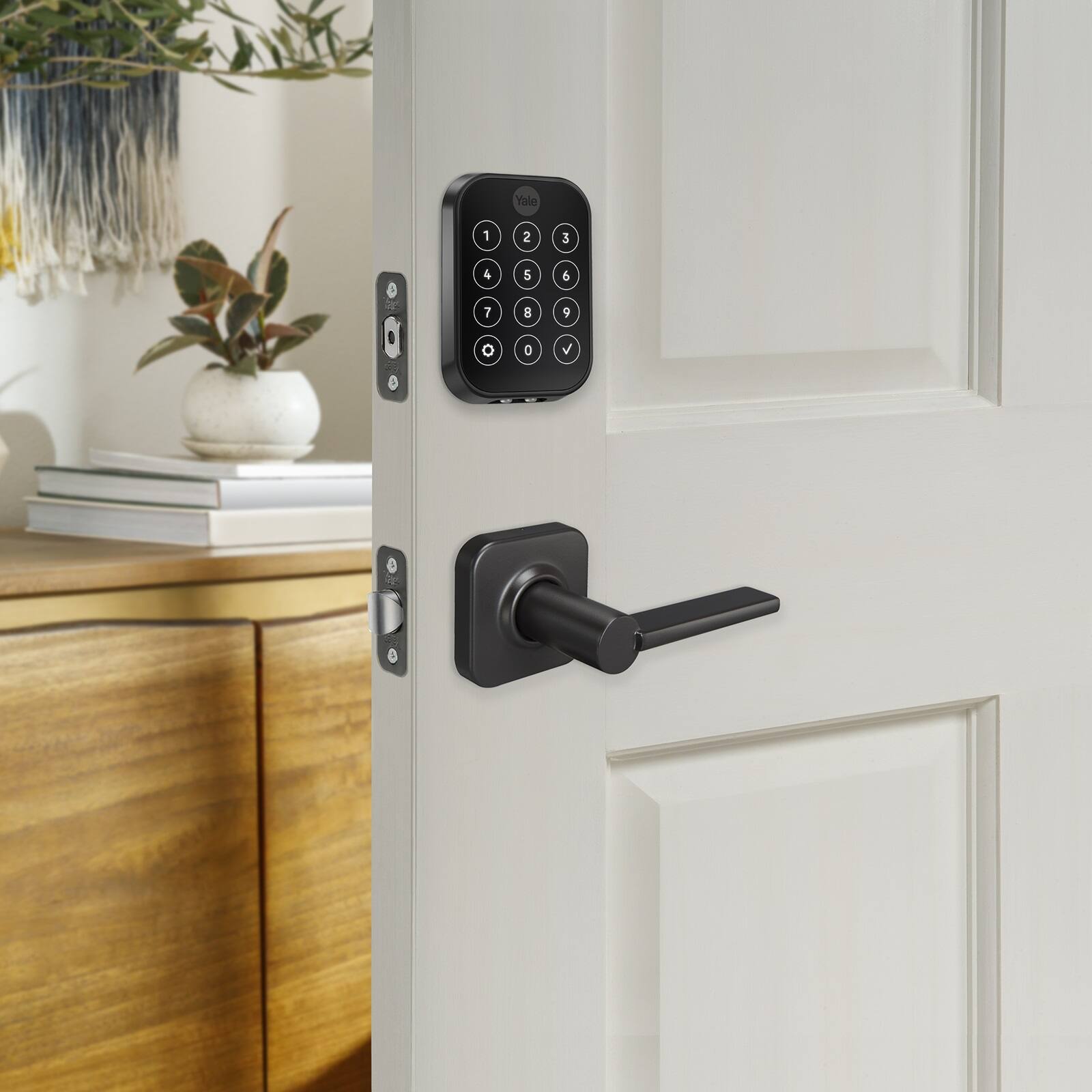 Alt View 17. Yale - Assure Lock 2 - Smart Lock Keyless Wi-Fi Deadbolt with Touchscreen Keypad Access - Valdosta Handle - Black Suede.