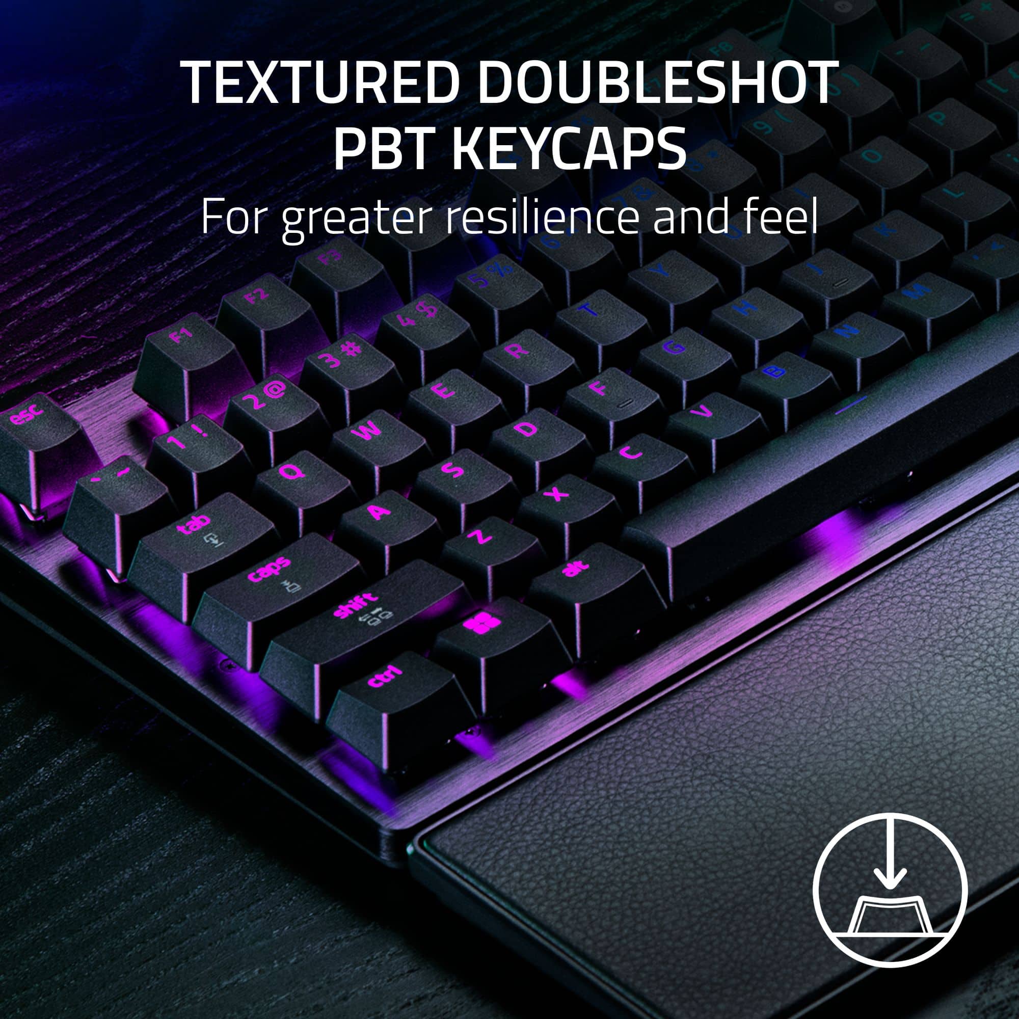 TEXTURED DOUBLES HOT PBT KEYCAPS
For greater resilience and feel