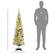 Alt View 2. Homcom - Pre-Lit Slim Noble Fir Artificial Pencil Christmas Tree, 110 Warm White LEDs, 294 Tips - green.