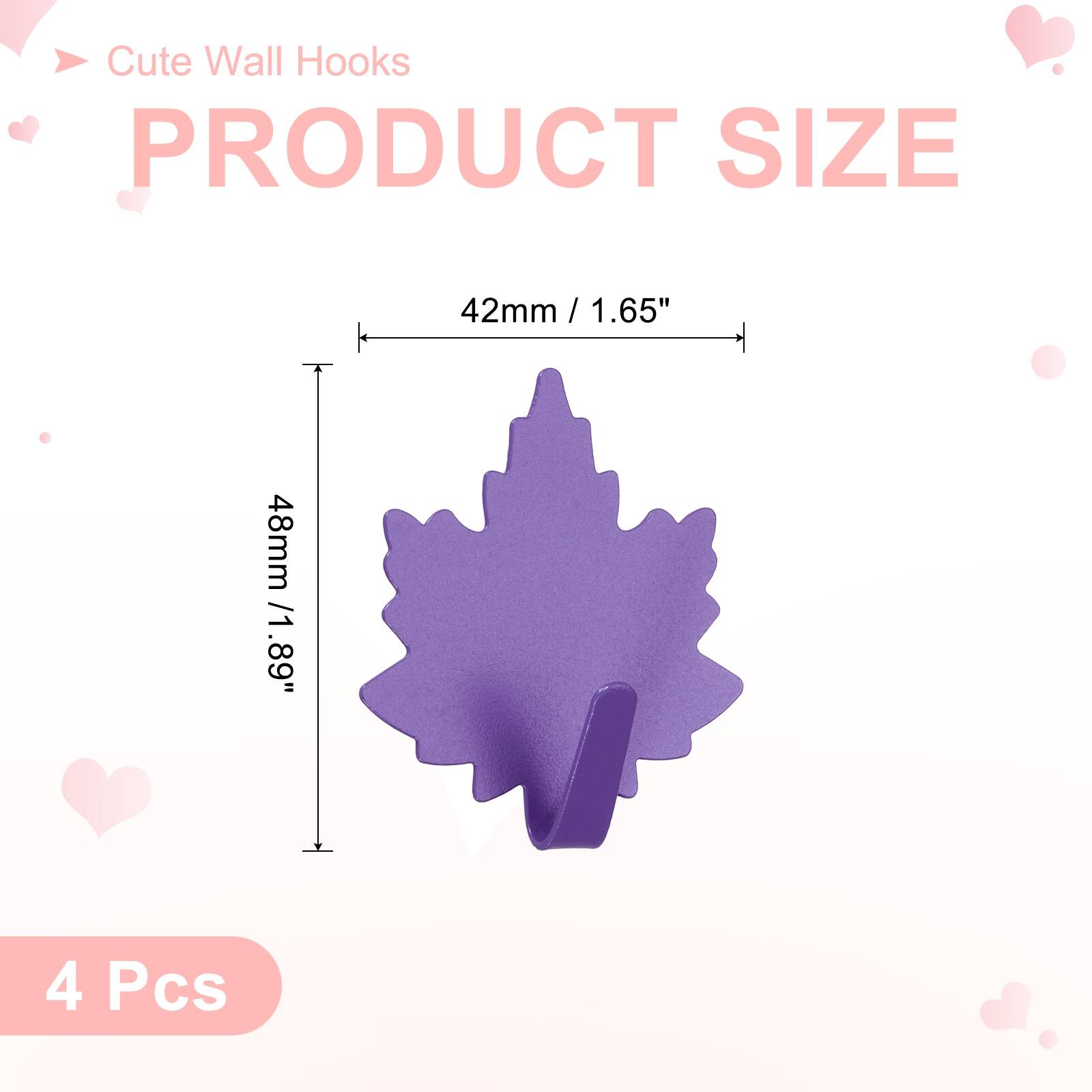 Cute Wall Hooks

PRODUCT SIZE

42mm / 1.65"  
48mm / 1.89"  

4 Pcs