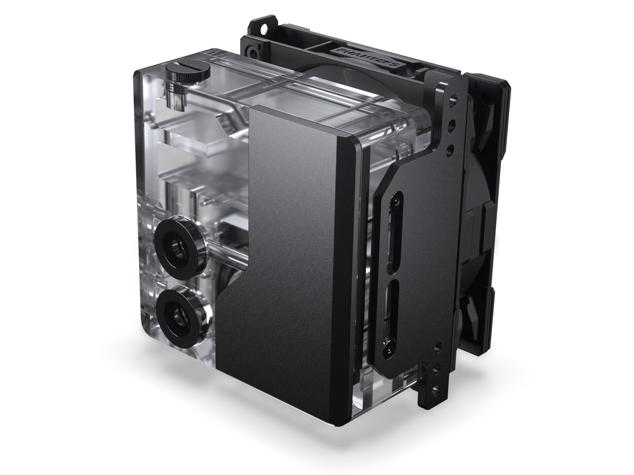 Alt View 7. Phanteks - Phanteks Glacier EZ-Fit 120RES-DDC Body, Compact Reservoir with 16mm Fittings, D-RGB, Black - Black.