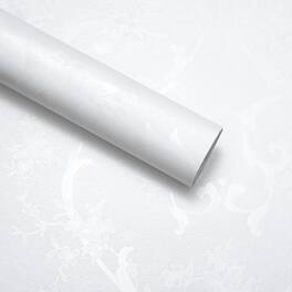 Unique Bargains - Vintage Floral Wallpaper, 23.6x197 Self-Adhesive Vinyl Waterproof Peony Peel & Stick Contact for Bedroom/Bathroom - Peony Pattern-White