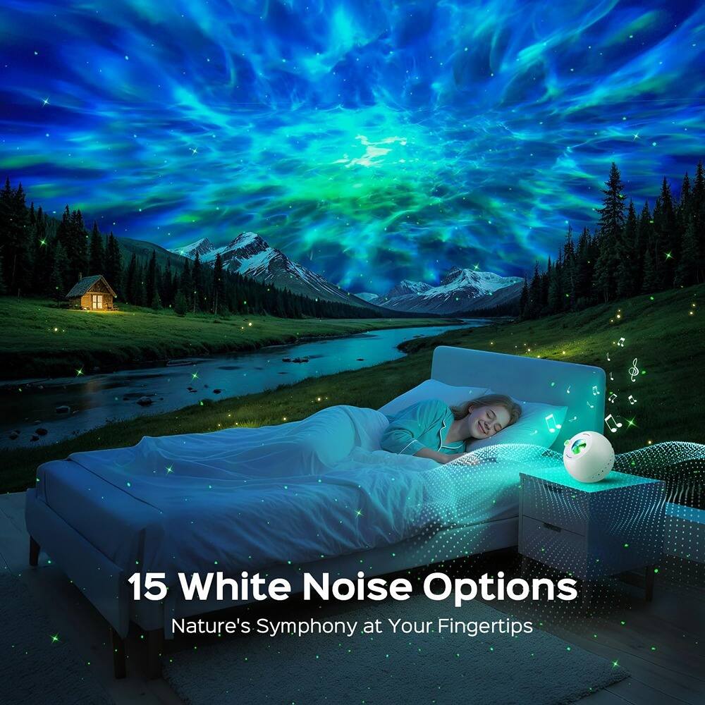 15 White Noise Options  
Nature's Symphony at Your Fingertips