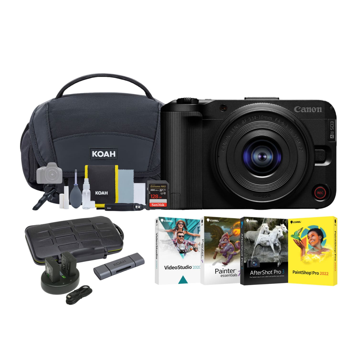Canon - EOS R50 V Mirrorless Camera with RFS 14-30mm f/4-6.3 Lens Bundle